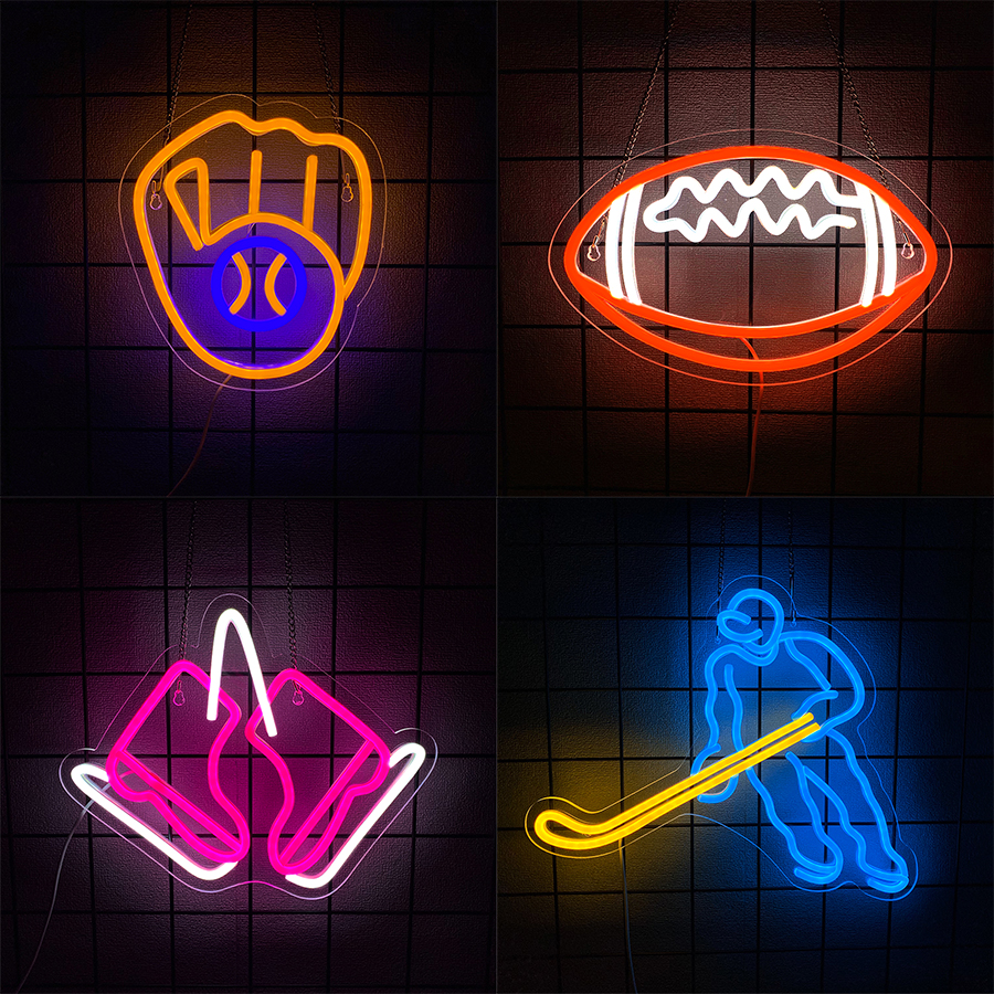 Sports Equipment Used - Sports Led Neon Sign, Rugby Sports