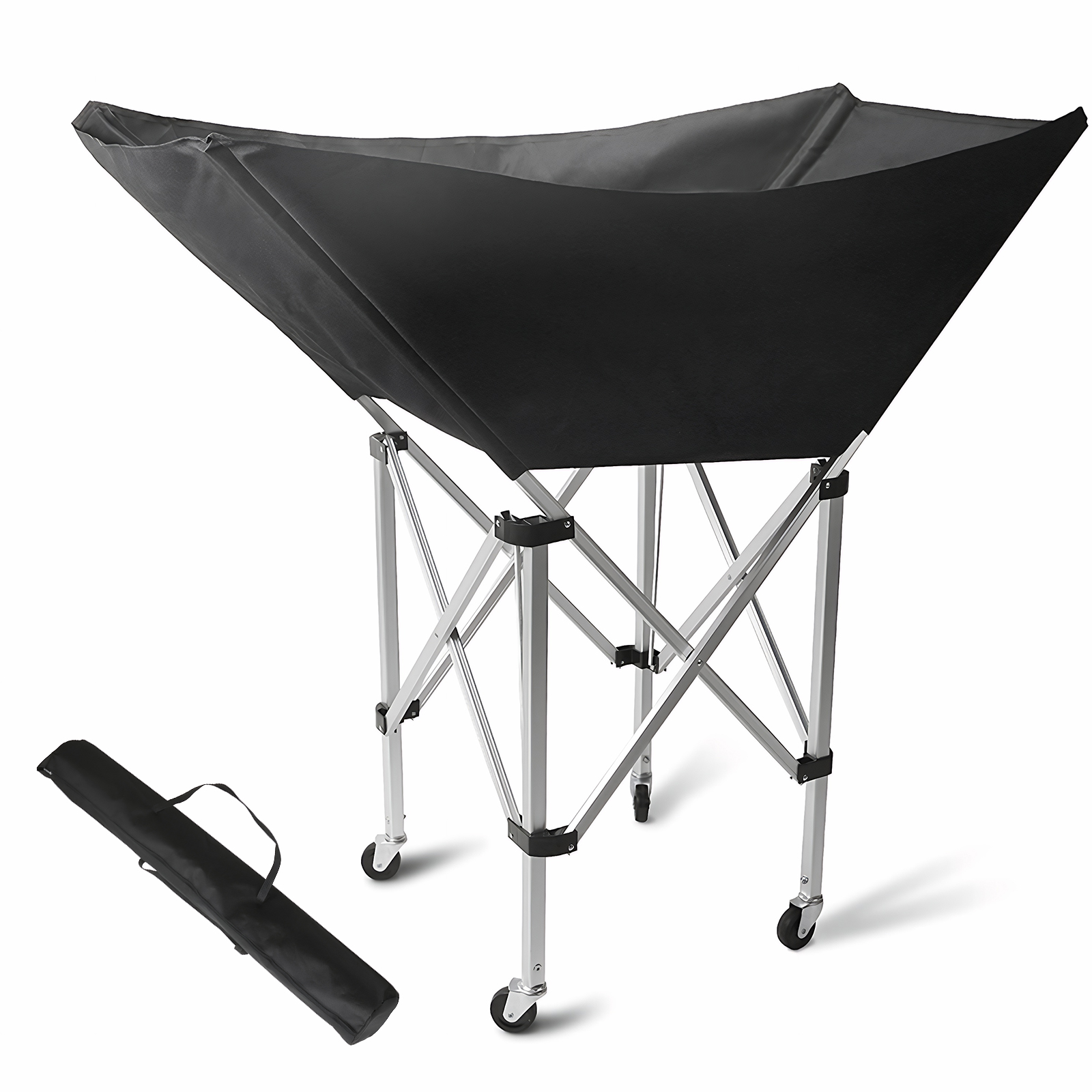 Sports Equipment Cart - Collapsible Hammock Ball Cart with Wheels
