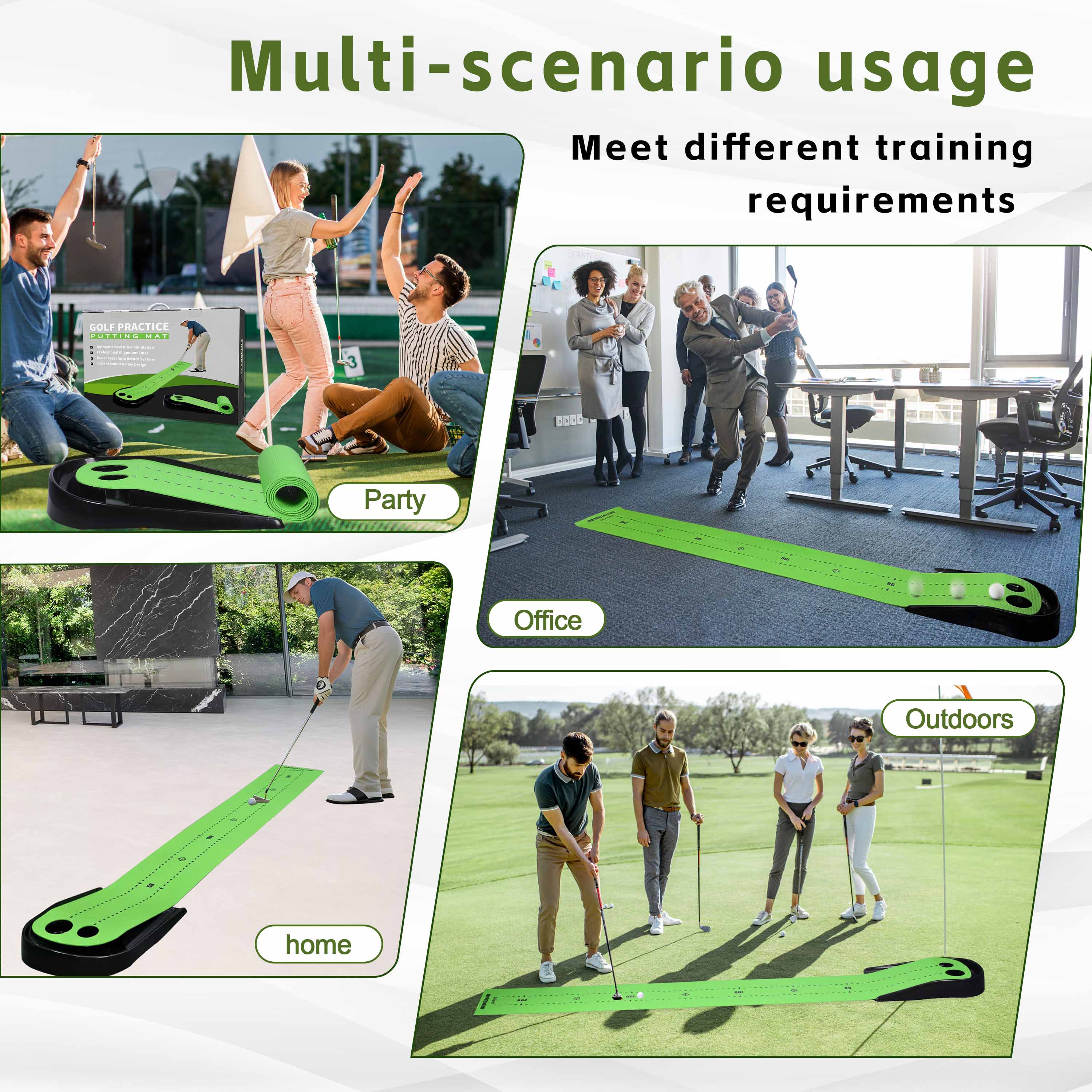 Auto Ball Return Putting Green - Golf Putting Mat avaliação e preço