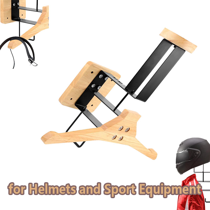 Wood Motorcycle Helmet Holder  - Sports Equipment At Home avaliação e preço