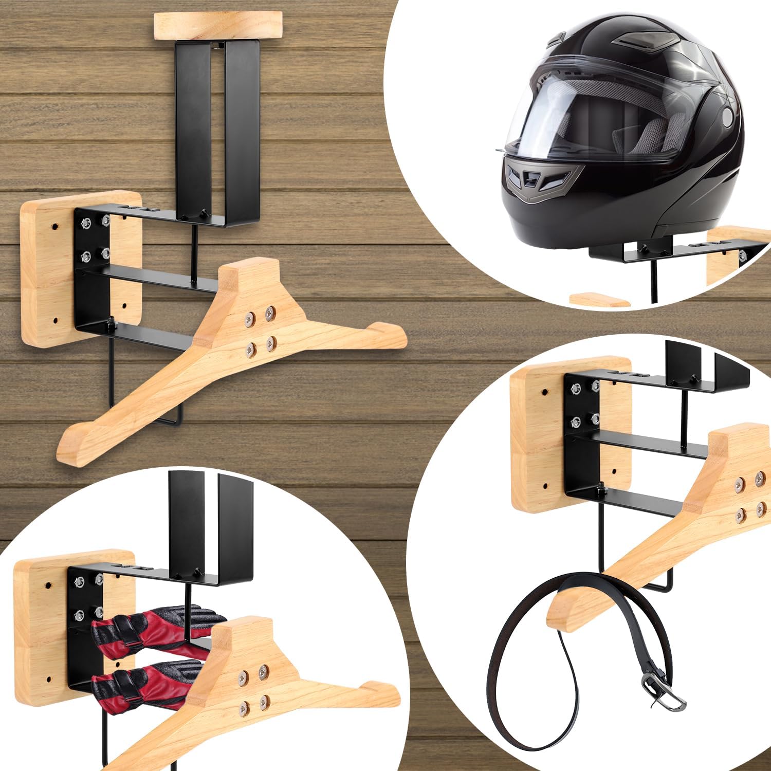 Wood Motorcycle Helmet Holder  - Sports Equipment At Home avaliação e preço