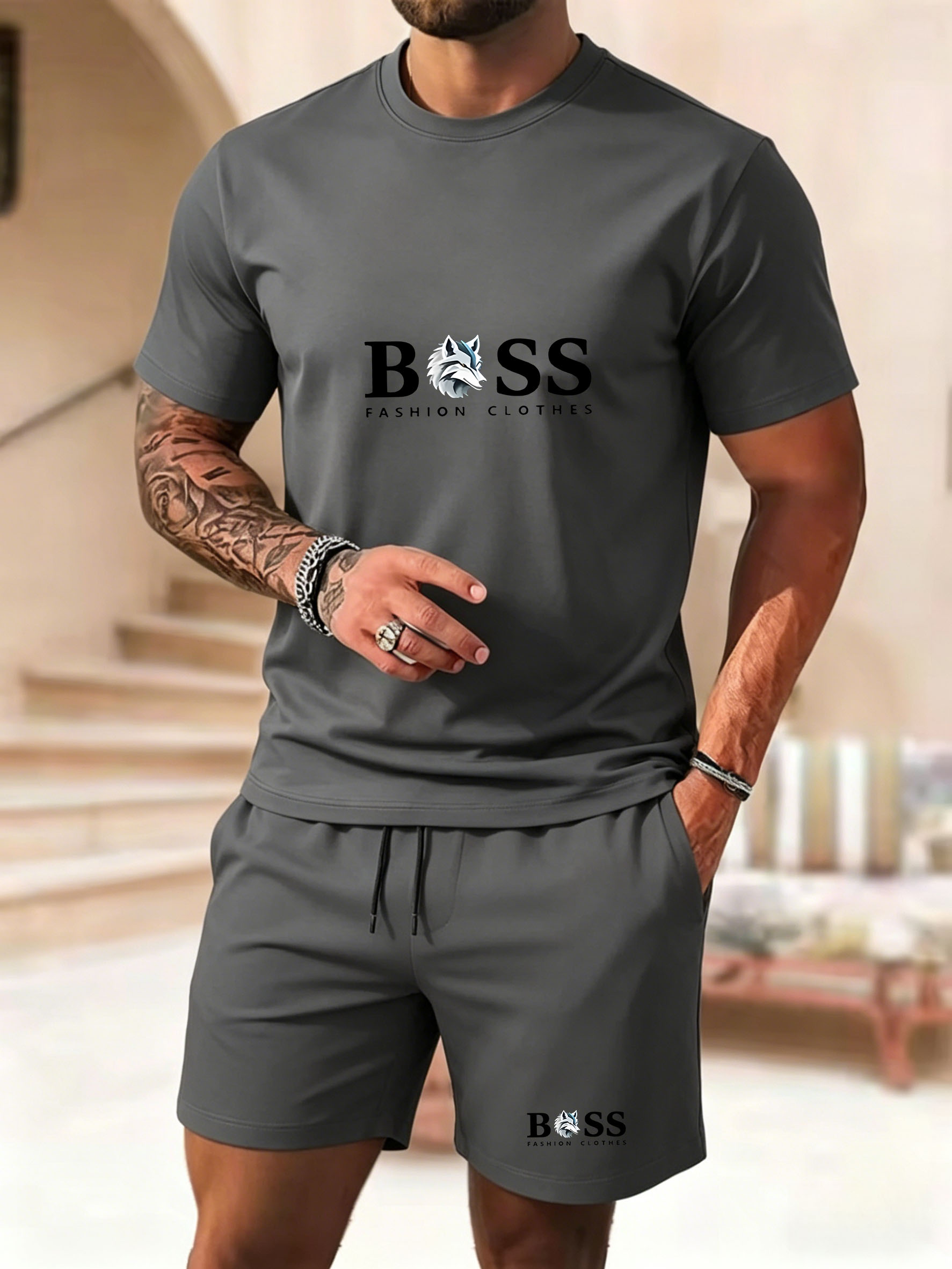 Men's two-piece sportswear sho - Sports Equipment For Sale avaliação e preço
