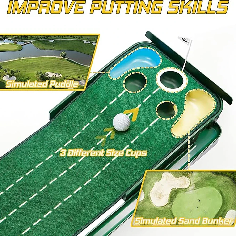 PGM Golf Indoor Putting Mat Pu - Golf Putting Mat avaliação e preço