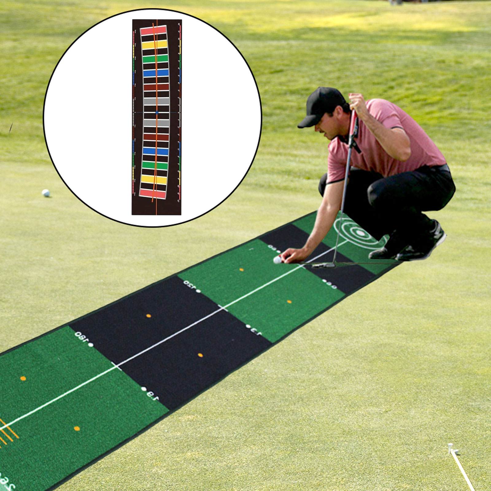 Golf Putting Mat Golf Hitting  - Golf Putting Mat avaliação e preço