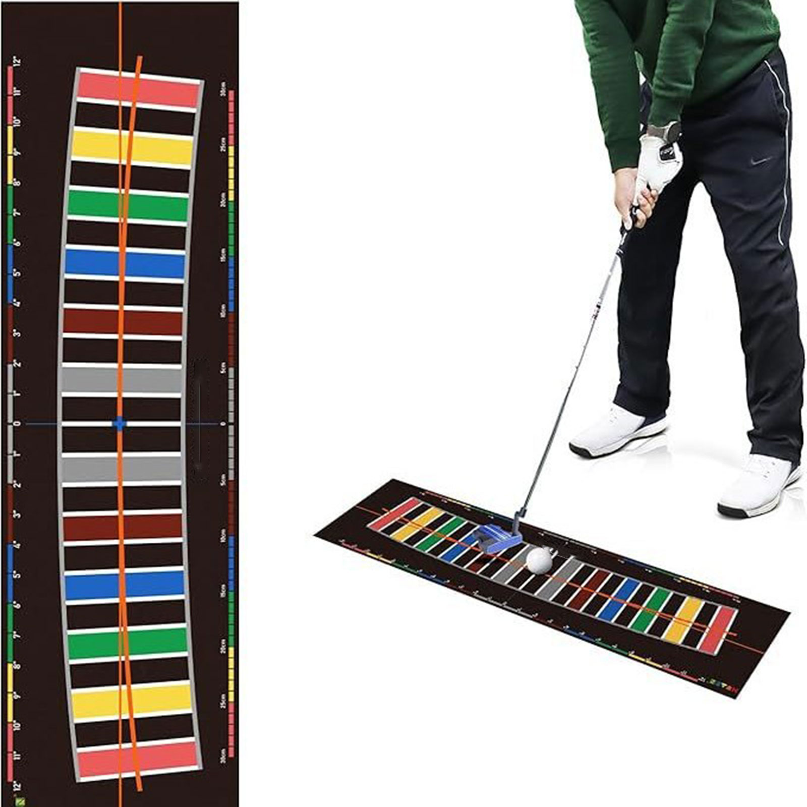 Golf Putting Mat Golf Hitting  - Golf Putting Mat avaliação e preço