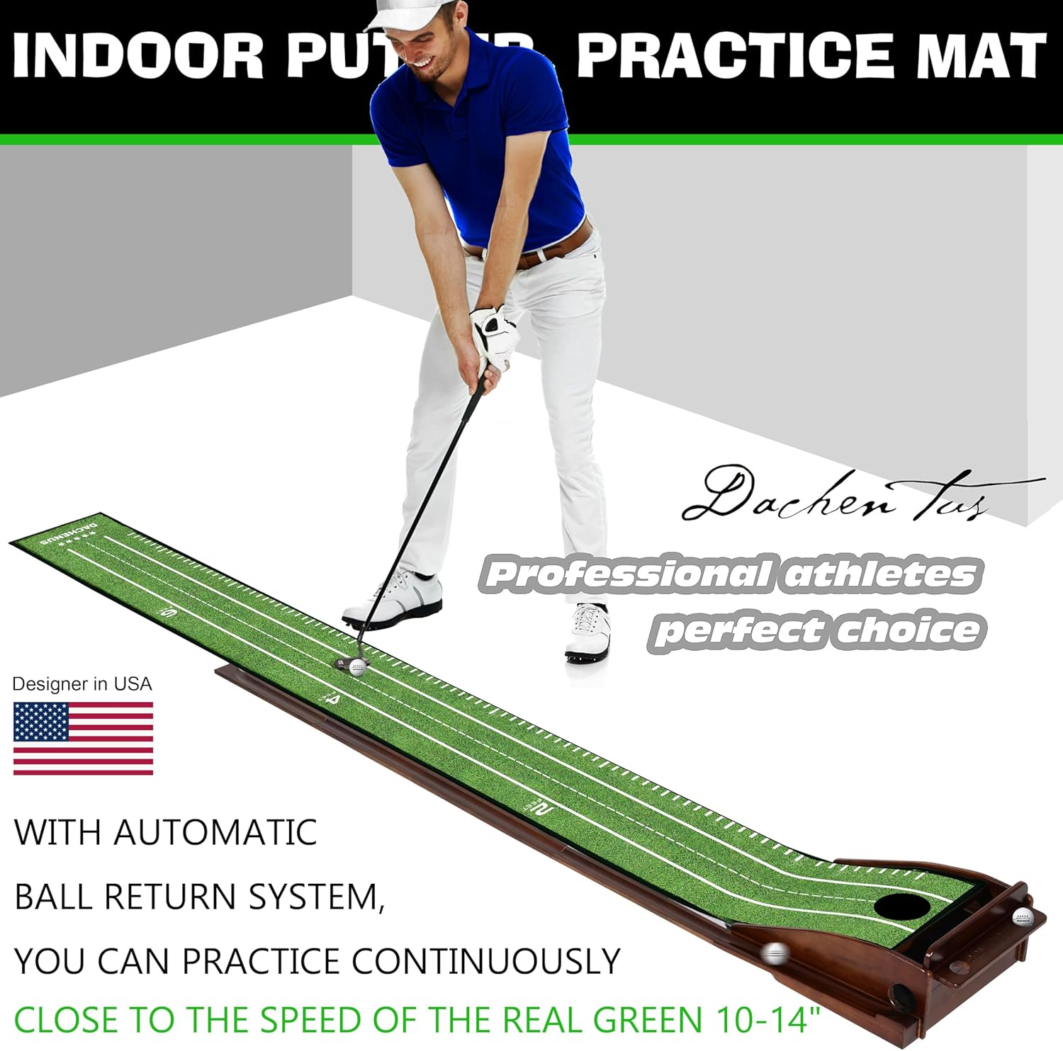 Indoor Outdoor Golf Putting Ma - Golf Putting Mat avaliação e preço