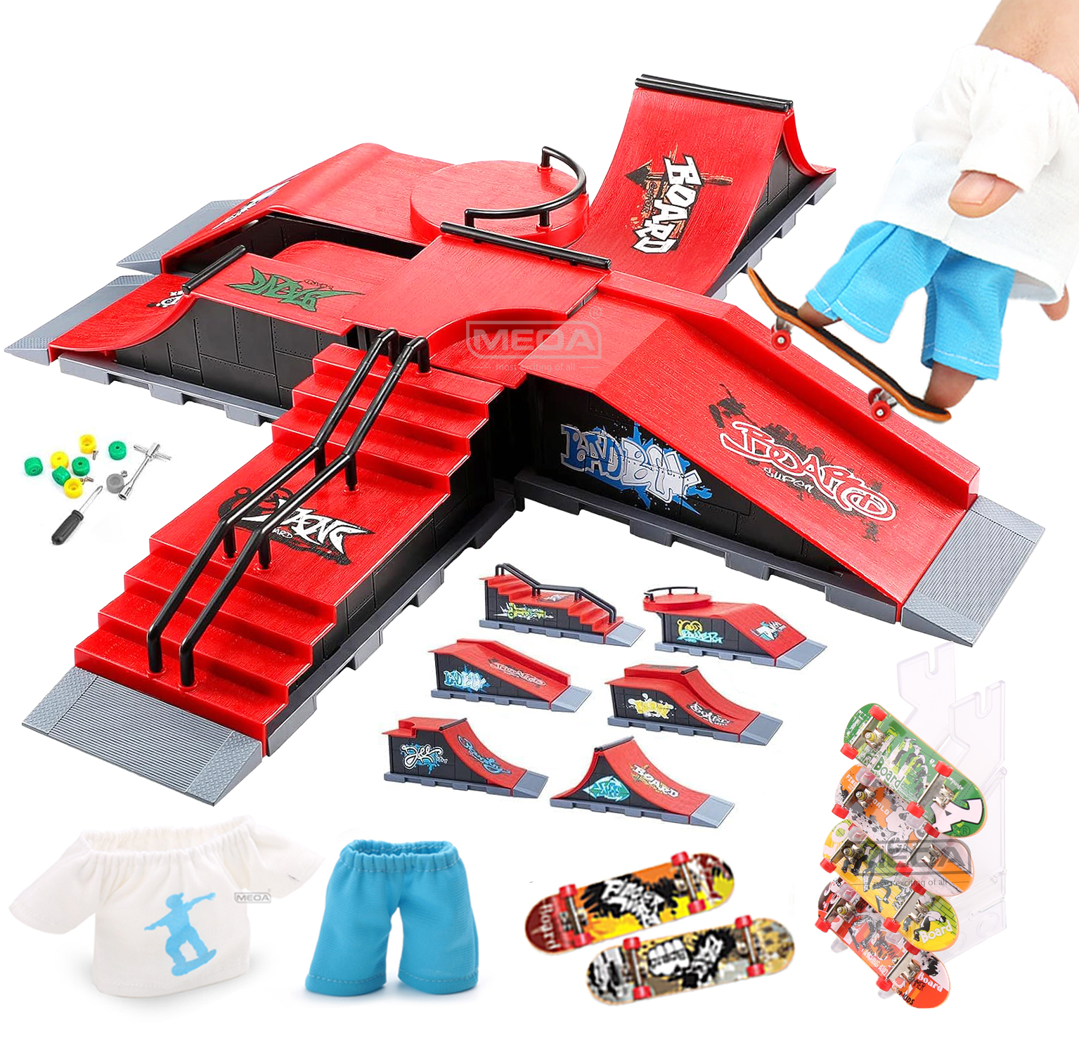 DIY Finger Skatepark 6-in-1 Se - Skateboard Complete Deck avaliação e preço