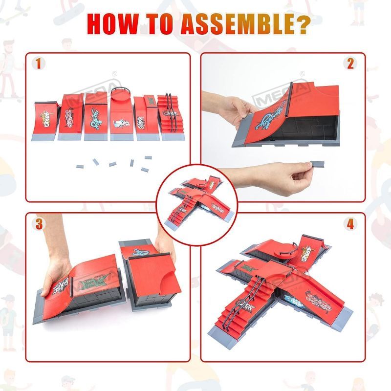 DIY Finger Skatepark 6-in-1 Se - Skateboard Complete Deck avaliação e preço
