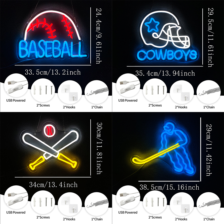 Sports Led Neon Sign, Equipmen - Sports Equipment Used avaliação e preço