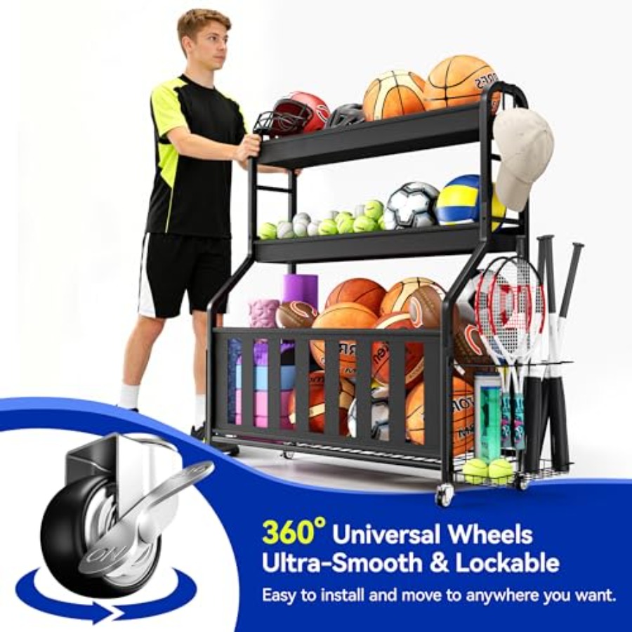 Sports Equipment Organizer Rol - Sports Equipment Cart avaliação e preço