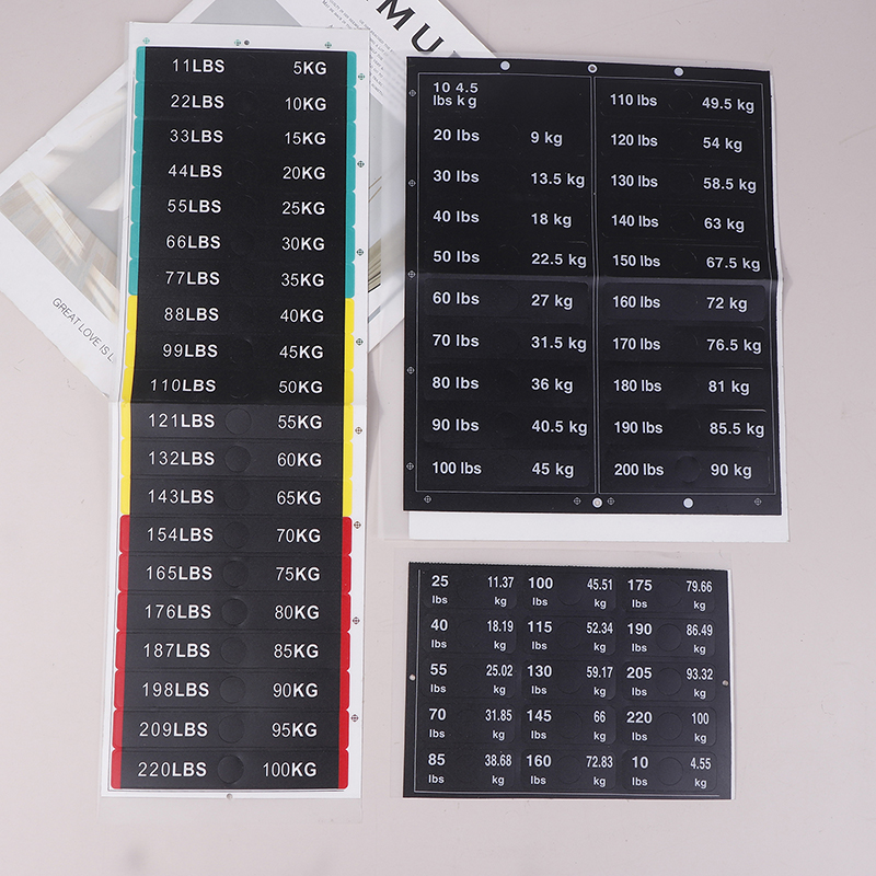 Weight Stack Labels 4.5kg To 1 - Sports Equipment Website avaliação e preço