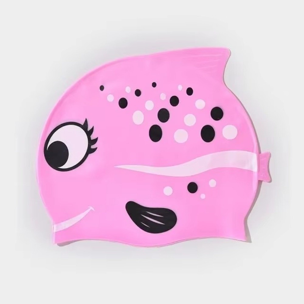 Cute Elastic Children's Swimmi - Swim Cap Silicone avaliação e preço