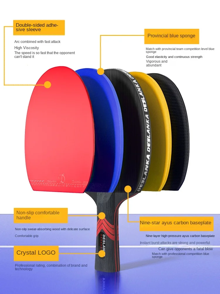Table Tennis Racket Profession - Badminton Racket Carbon avaliação e preço