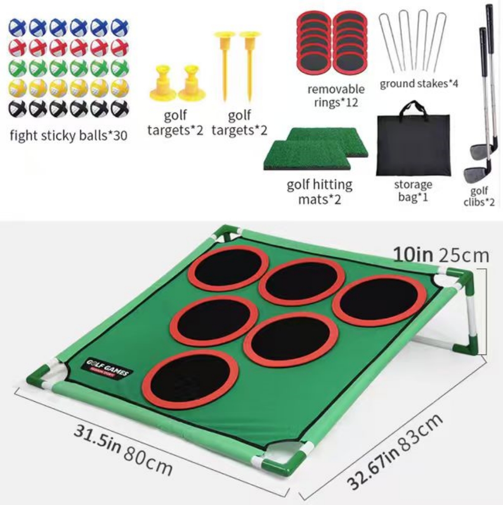 Portable Golf Game Play Set Go - Golf Putting Mat avaliação e preço