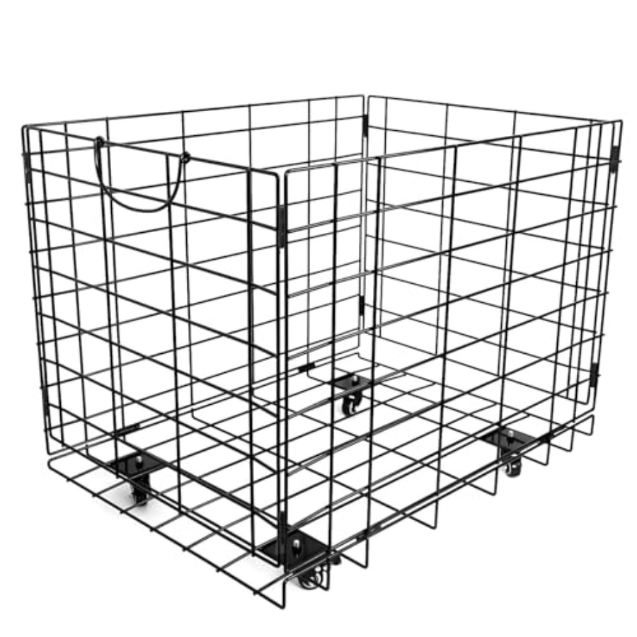Heavy-Duty Folding Ball Cart w - Sports Equipment Cart avaliação e preço