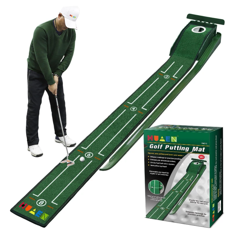 Mini Golf Green Putter Mat Por - Golf Putting Mat avaliação e preço