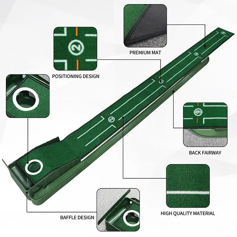 Mini Golf Green Putter Mat Por - Golf Putting Mat avaliação e preço