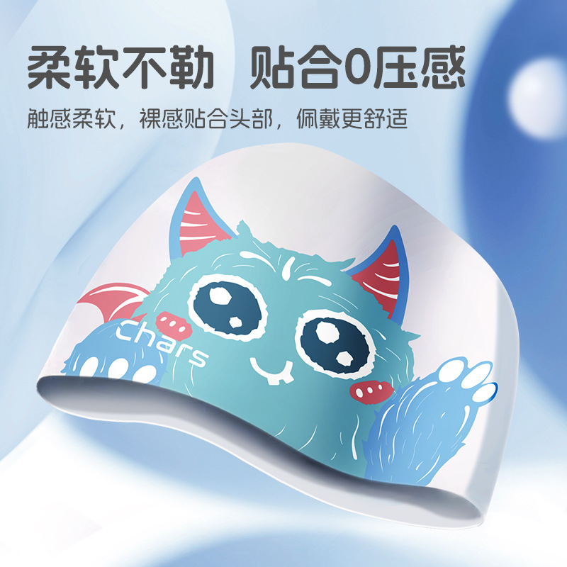 Cute Swim Caps for Kids, Silic - Swim Cap Silicone avaliação e preço